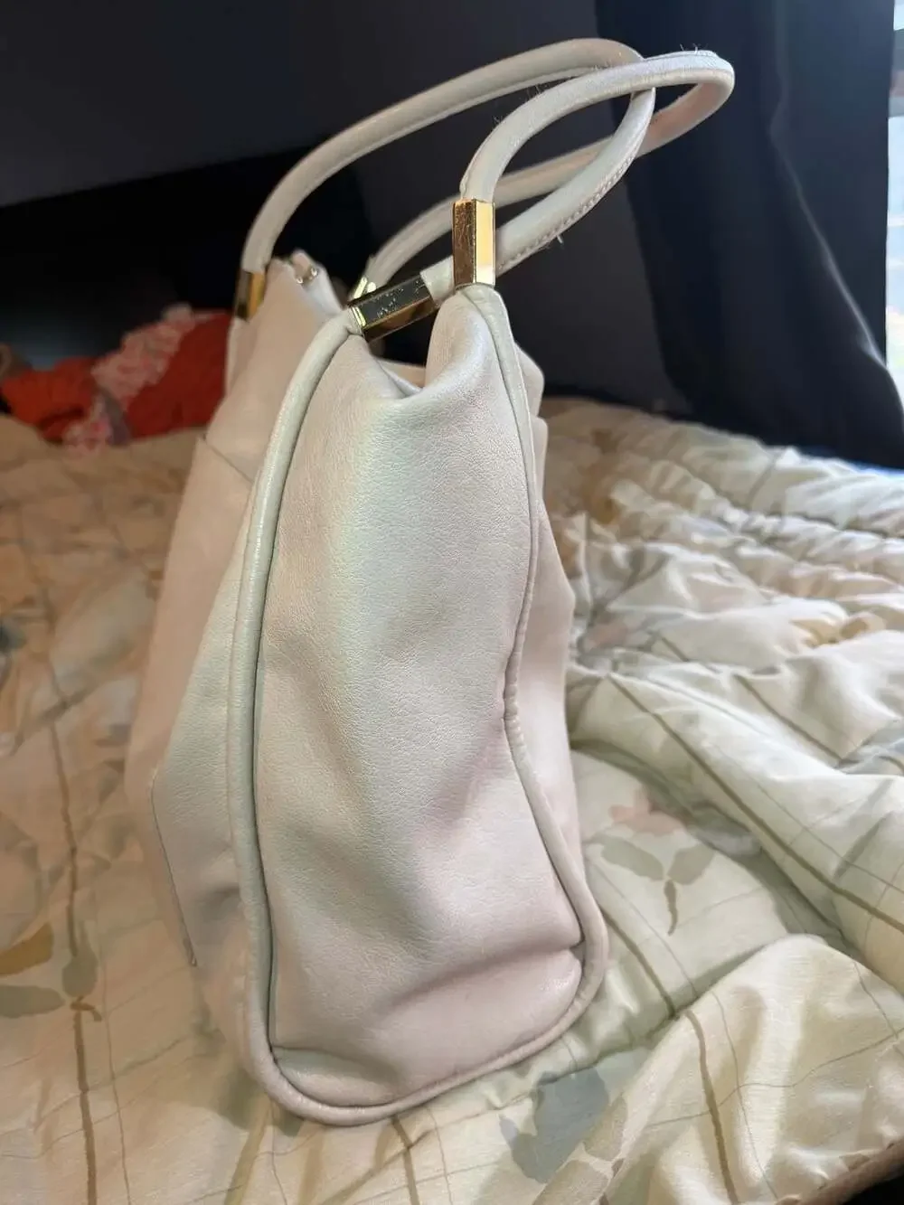 Urban Expressions Finley Hobo Bag in Cream Vegan Leather